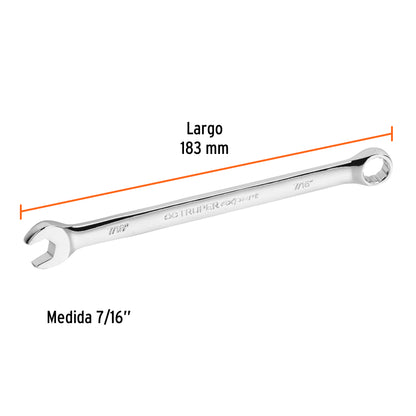 Llave combinada extralarga 7/16p x 184 mm15593 Pieza