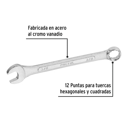 Llave combinada 5/8 x 190 mm 21886 pretul Pieza