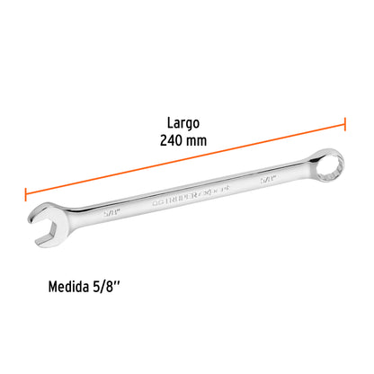 Llave combinada extralarga 5/8p x 240 mm 15596 Truper Pieza