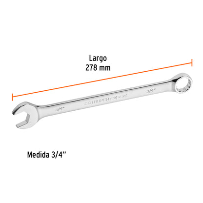 Llave combinada extralarga 3/4 Pieza