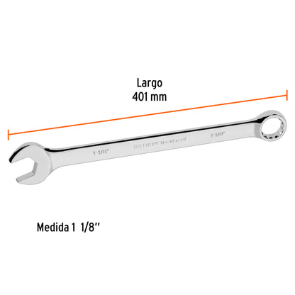 Llave combinada extra larga 1 1/8 x 404 mm 15604 truper Pieza