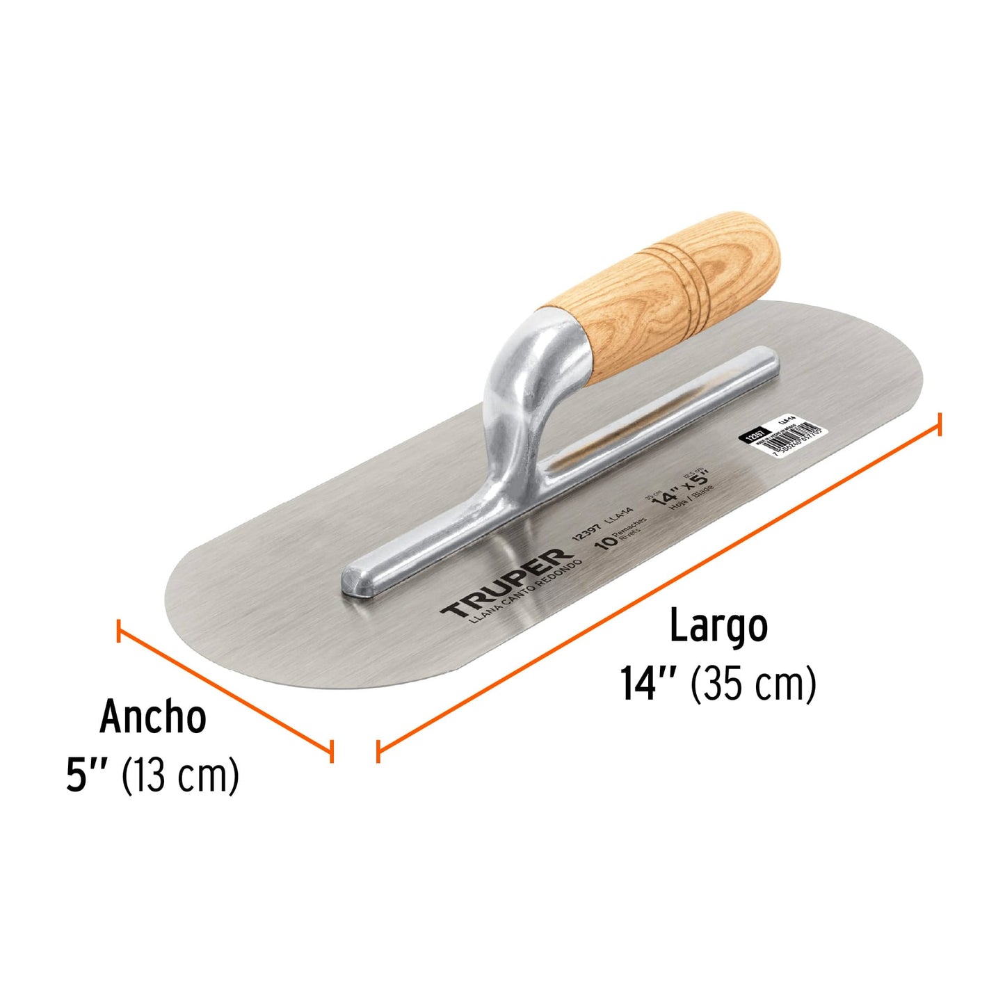 Llana canto curvo 14p x 5p 12397 truper Pieza