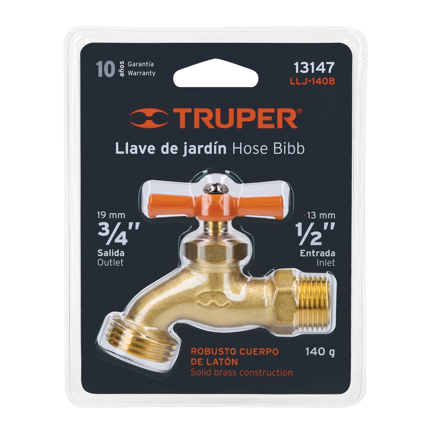 Llave de nariz para jardin 1/2p en blister 13147 Truper Pieza