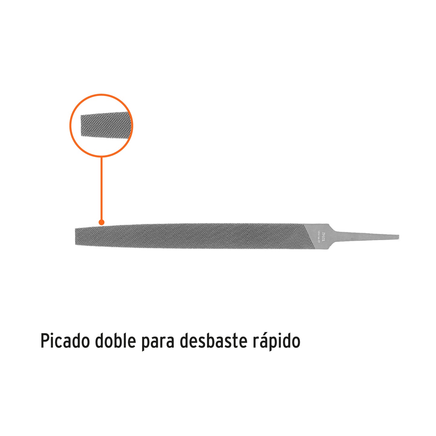 Lima plana bastarda 8 15142 Truper Pieza