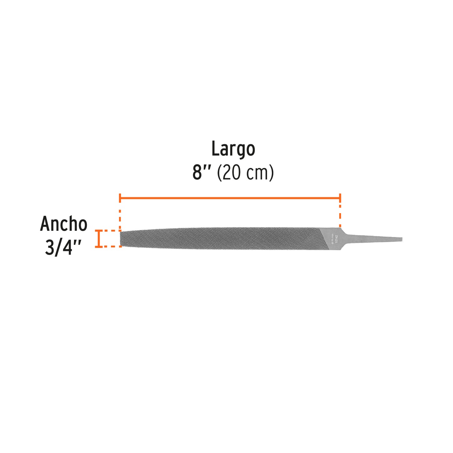 Lima plana bastarda 8 15142 Truper Pieza