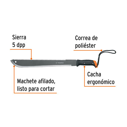 Machete doble filo 18p 15893 truper Pieza