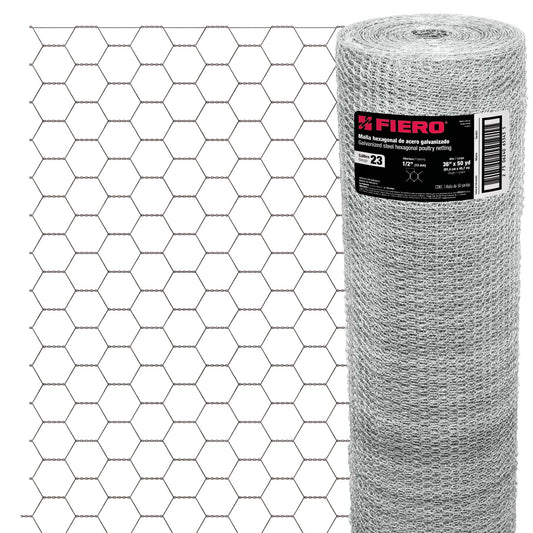 Malla de acero galvanizado hexagonal 13 mm x 0.90 m 44655 Fiero Metro