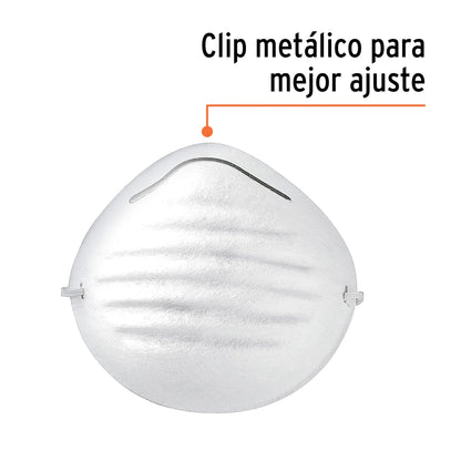 Mascarilla desechable para polvo 14250 truper Pieza