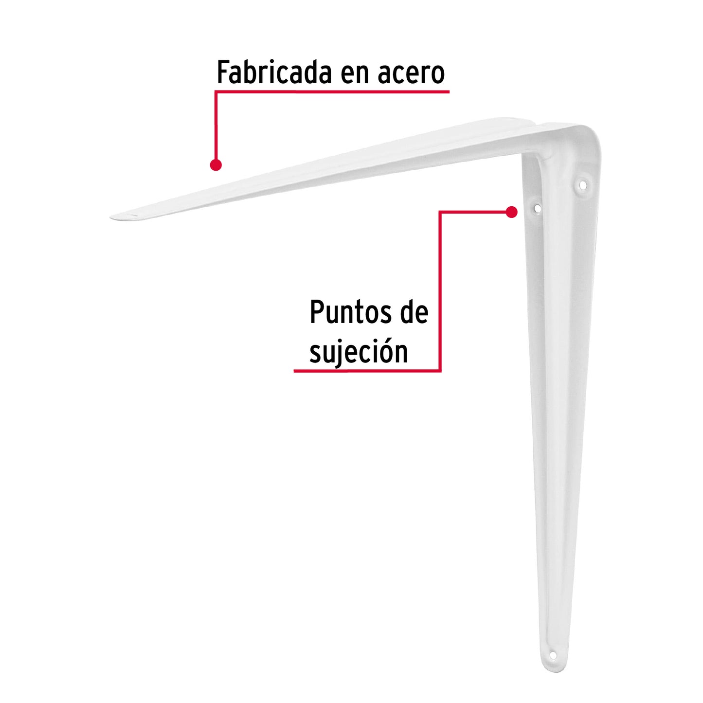 Mensulas de acero 12 x 14p blanco 44014 fiero Pieza