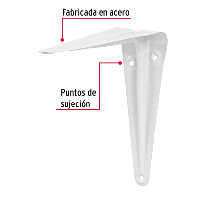 Mensulas de acero 5 x 6p blanco 44003 fiero Pieza