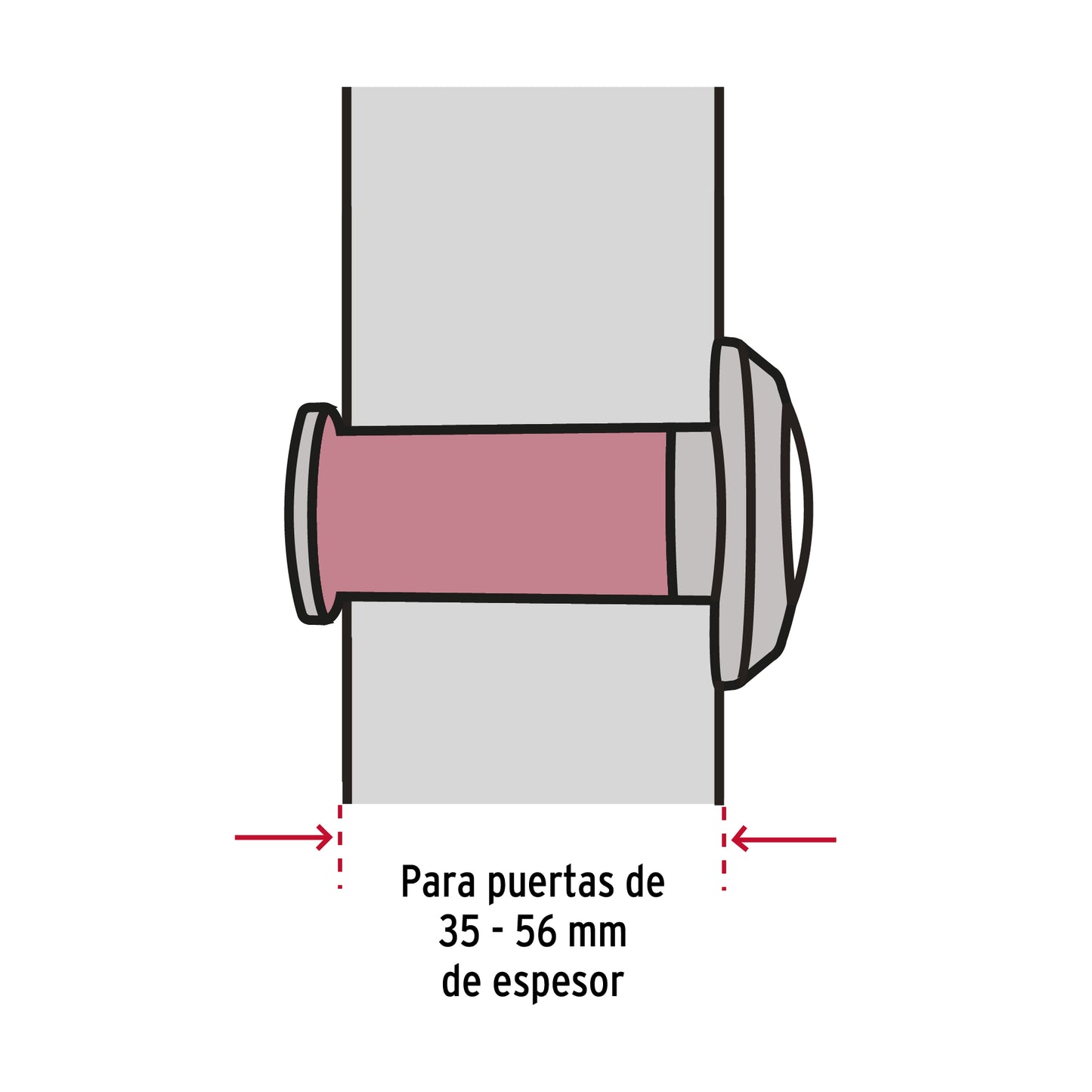 Mirilla de seguridad de laton hermex Pieza