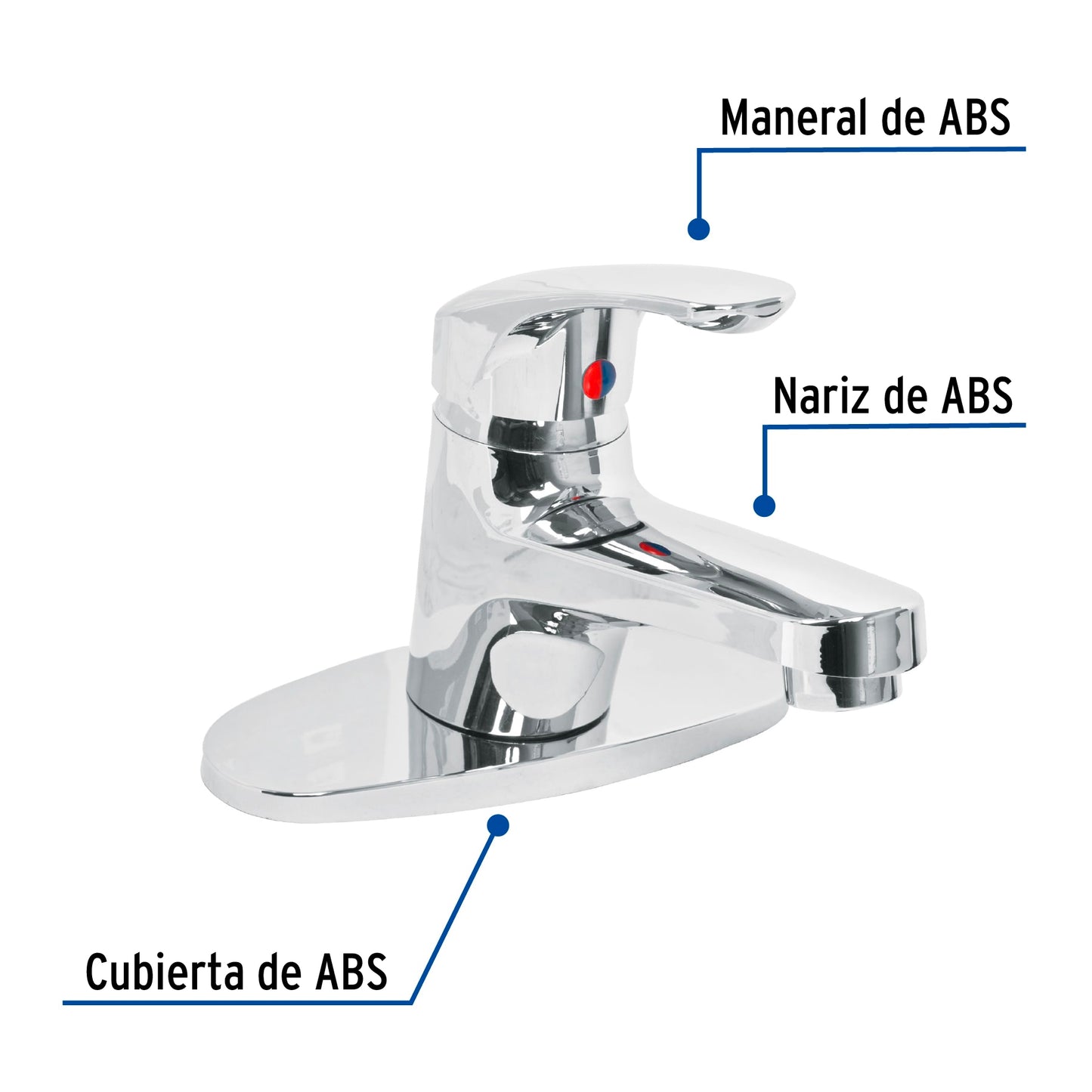 Monomando para lavabo cuerpo de plastico basic 49550 foset Pieza