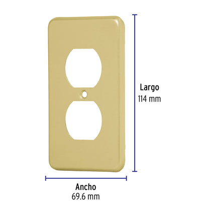 Placa dúplex de aluminio linea Standard 46408 Volteck Pieza