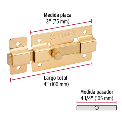 Pasador laton 3p 43725 hermex Pieza