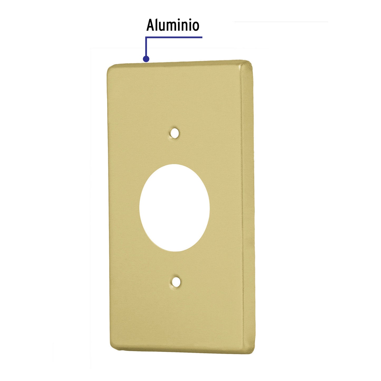 Placa para contacto redondo de aluminio linea Standard 46414 Volteck Pieza