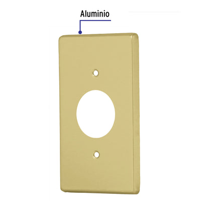 Placa para contacto redondo de aluminio linea Standard 46414 Volteck Pieza