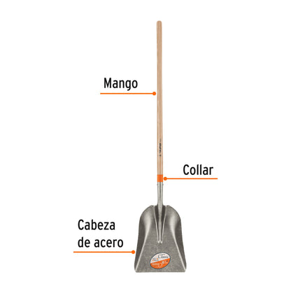 Pala carbonera Classic mango largo 17174 Truper Pieza