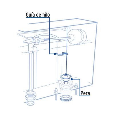 Pera perfecta de 2 para tanque WC 49339 Foset Pieza