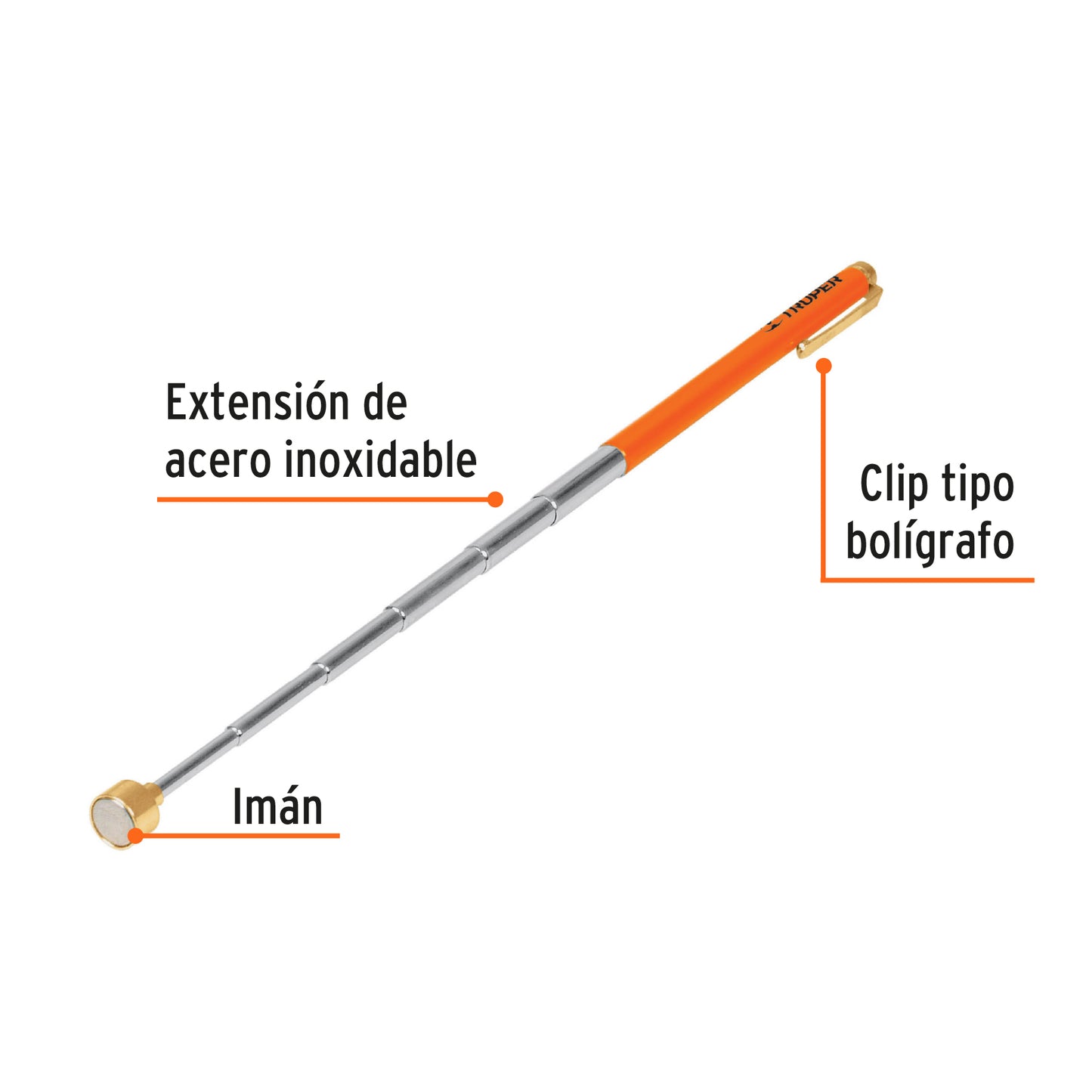 Iman extensible tipo boligrafo 14140 truper Pieza