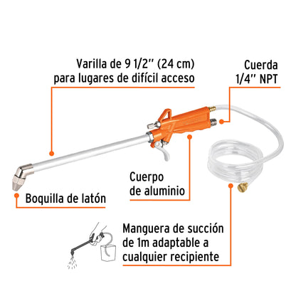 Pistola para limpieza de maquinas cuerda 1/4 npt Pieza