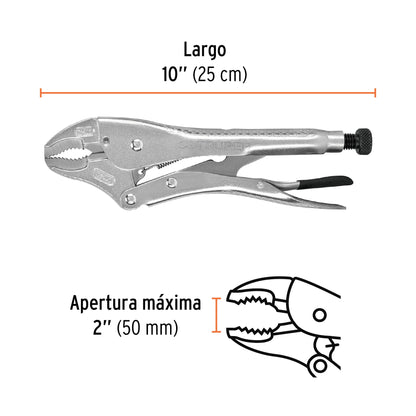 Pinza de presion 10p mordaza curva truper Pieza