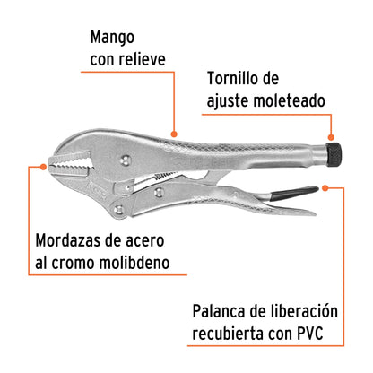 Pinza de presion 10p mordaza recta truper17424 Pieza