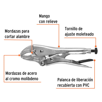 Pinza de presion 7p mordaza curva truper17421 Pieza