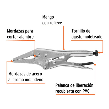 Pinza de presión 9p punta larga 17433 Truper Pieza