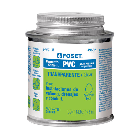 Pegamento pvc bote de 145 ml 49562 foset Pieza