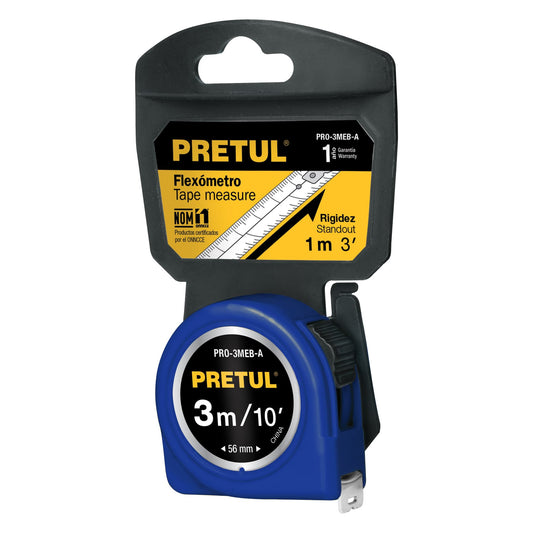 Flexometro azul 3 m cinta 1/2p pretul tarjeta plastica 21609 pretul Pieza