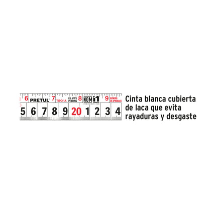 Flexometro amarillo 3 m cinta 13 mm tarjeta plastica 21605 pretul Pieza