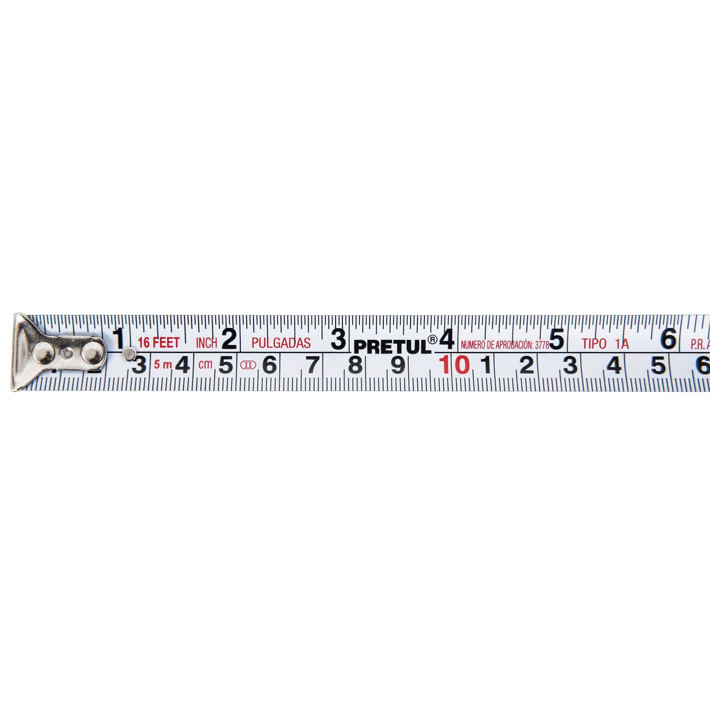 Flexometro 5 mt cinta 3/4 amarillo en tarjeta 21606 pretul Pieza