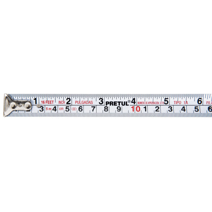 Flexometro 5 mt cinta 3/4 amarillo en tarjeta 21606 pretul Pieza