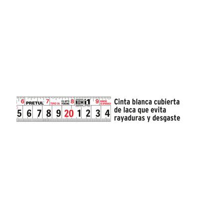Flexometros 5 m 3/4p en display box 12 piezas pretul pretul Pieza