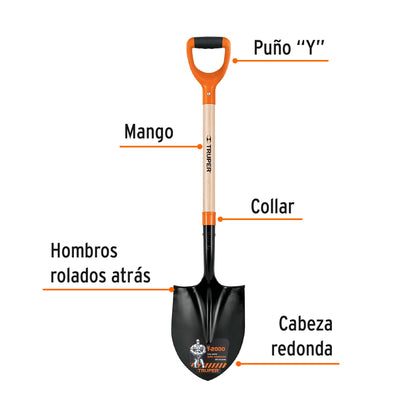 Pala de punta t-2000 puño Y mango 291/2p 17160 truper Pieza