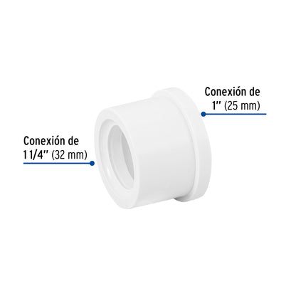 Reduccion bushing hidraulica 1 1/4 x 1 ced 40 615356/45535 Foset Pieza