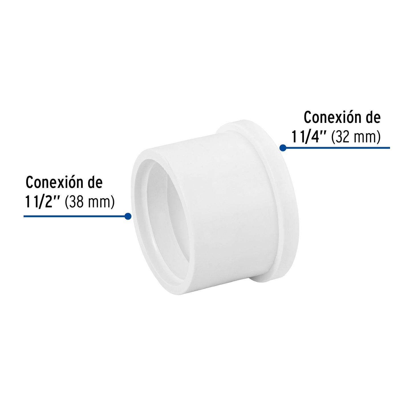 Reduccion bushing hidraulica 1 1/2 x 1 1/4 ced 40 - 45536 - 615360 - Foset Pieza