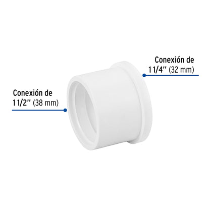 Reduccion bushing hidraulica 1 1/2 x 1 1/4 ced 40 - 45536 - 615360 - Foset Pieza