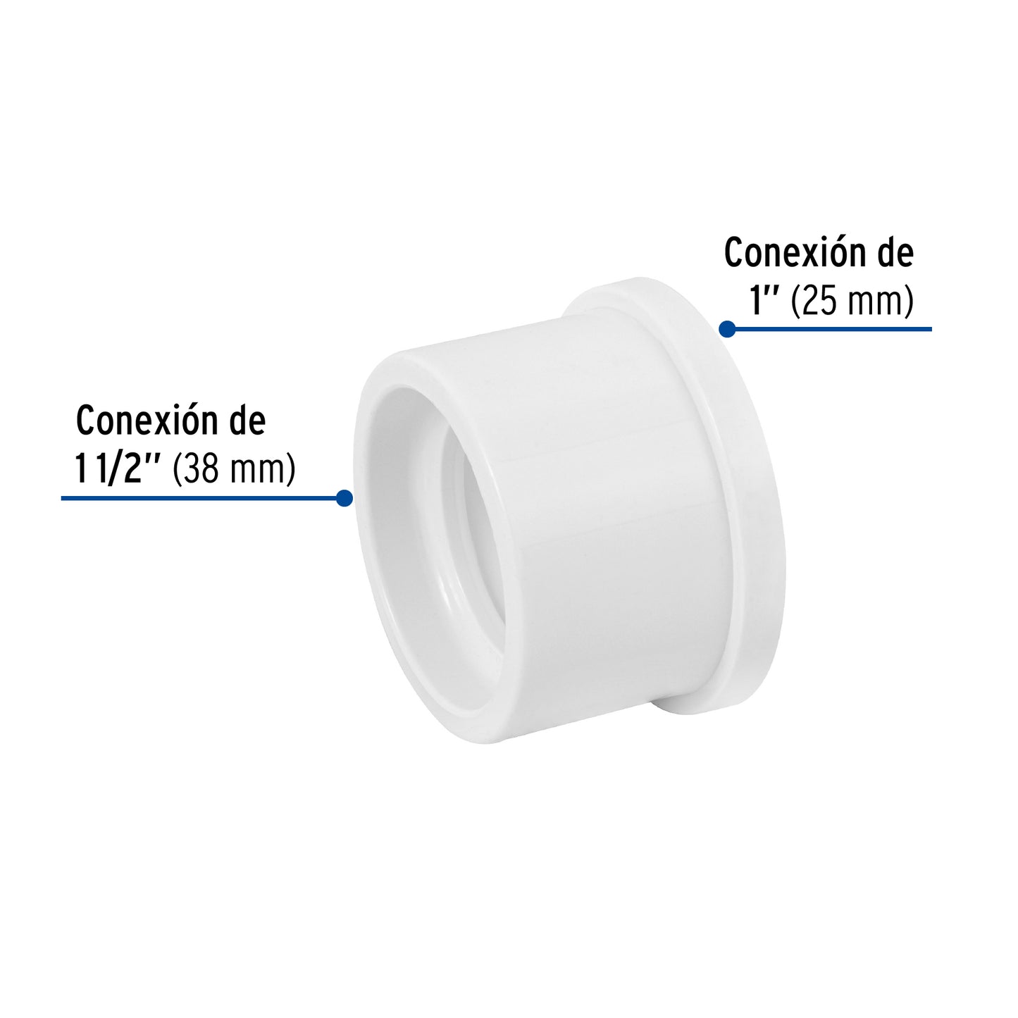 Reduccion bushing hidraulica 1 1/2 x 1 ced 40 45537 Pieza