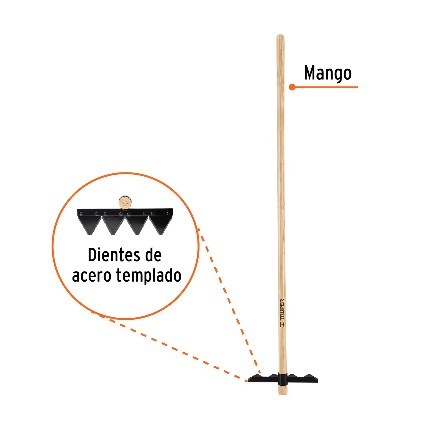 Rastrillo forestal  mango fresno americano  60 Pieza