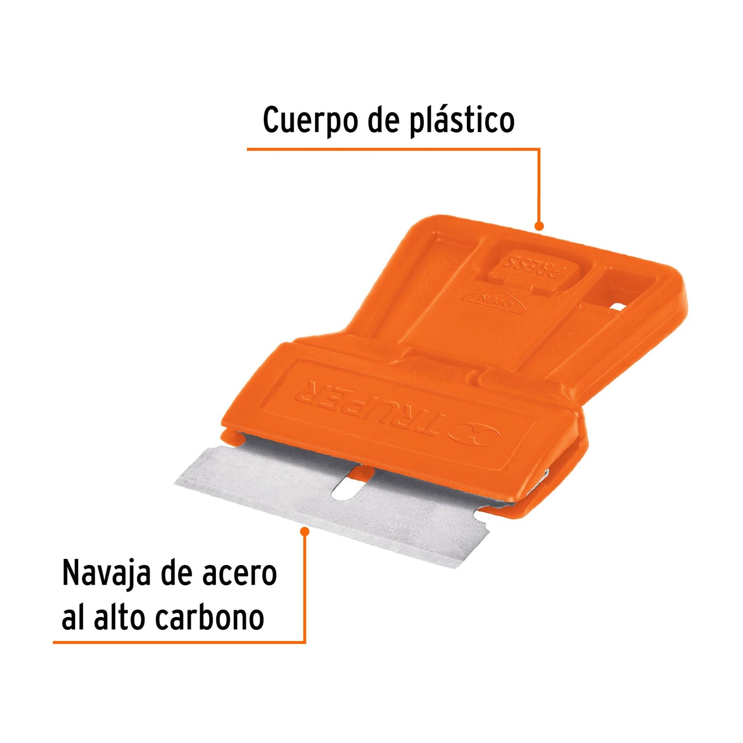 Raspador mini con navaja un solo fijo 1 1/2 12352 truper Pieza