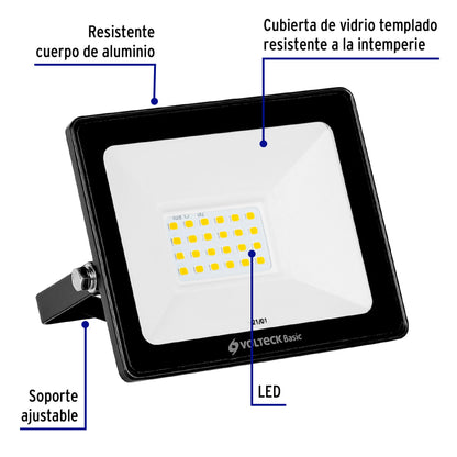 Reflector ultradelgado de led 20 watts 22041 voltech Pieza