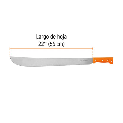 Machete estandar 22p cacha naranja truper Pieza