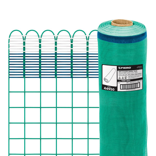 Malla mosquitera plastica 0.60 x 30 m verde 44950 Fiero Metro