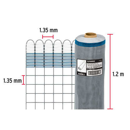 Malla mosquitera plastica 1.20 x 30 m gris 44961 Fiero Metro