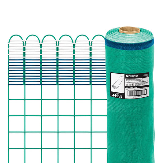 Malla mosquitera plastica 1.50 x 30 m verde 44955 Fiero Metro