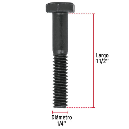 Tornillo Grado 5 1/4 x 1 1/2  44767 Fiero Pieza