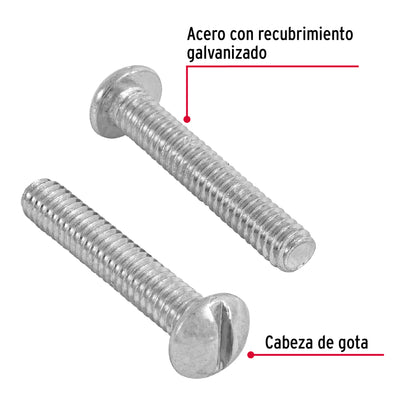 Tornillo tipo estufa 1/4 x 1 1/2  44628 Fiero Pieza