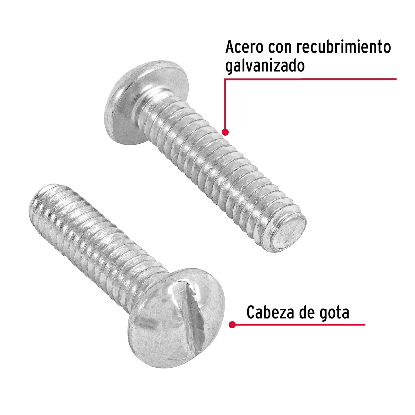 Tornillo tipo estufa 1/4 x 1 44626 Fiero Pieza