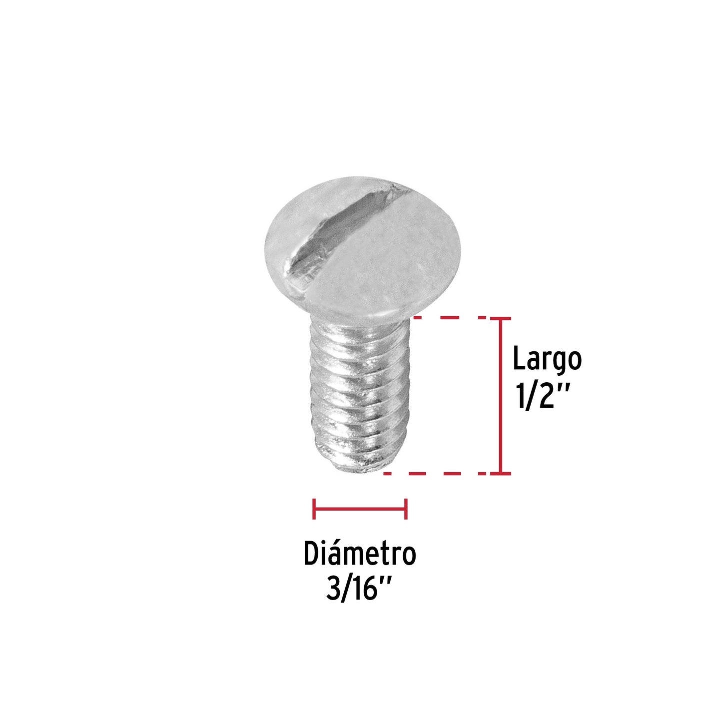 Tornillo tipo estufa 3/16 x 1/2  44614 Fiero Pieza